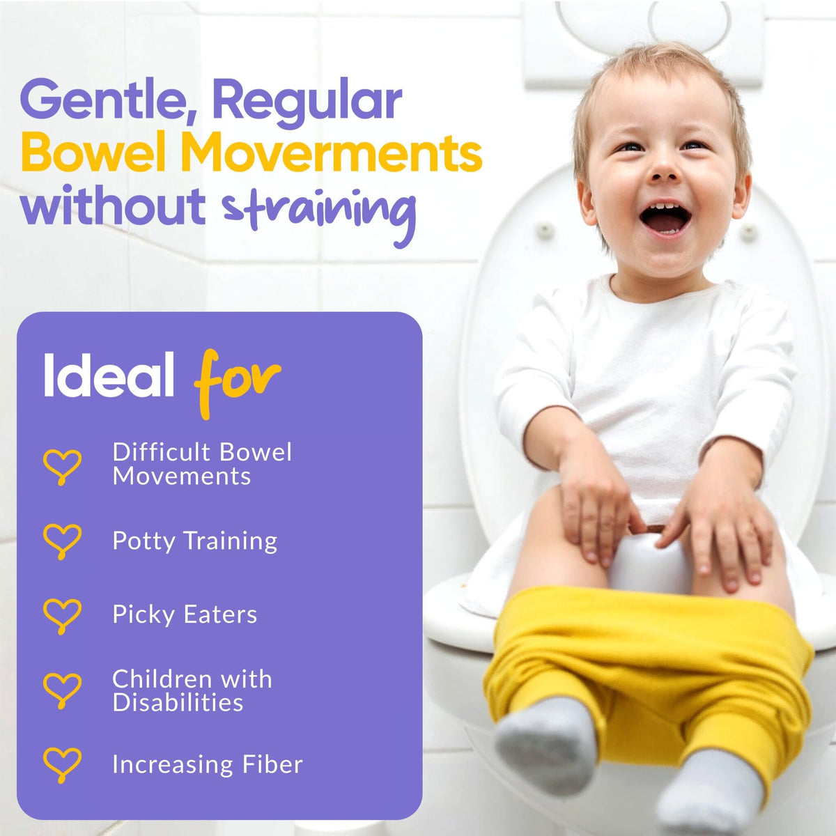 Flacon de HyFiber Liquide pour Enfants avec un verre d'eau