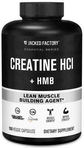 Flacon de Jacked Factory Créatine HCL + HMB Capsules vue de face