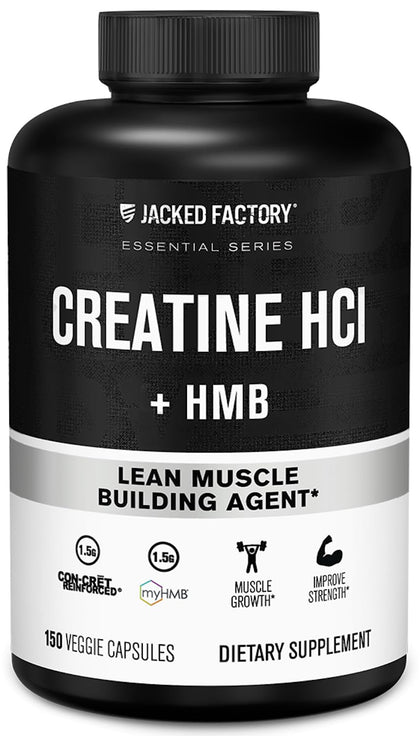 Flacon de Jacked Factory Créatine HCL + HMB Capsules vue de face