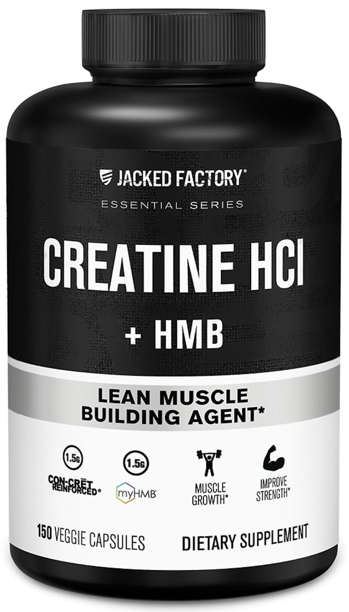 Flacon de Jacked Factory Créatine HCL + HMB Capsules vue de face