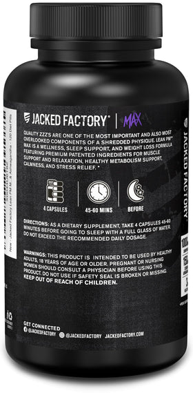 Flacon de Jacked Factory Lean PM Max sur une table en bois