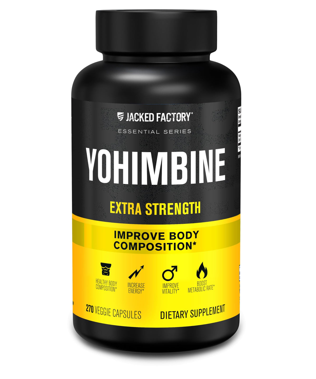 Flacon de Jacked Factory Yohimbine 270 capsules vue avant