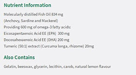 Flacon de Jamieson Omega-3 + Curcuma avec gélules