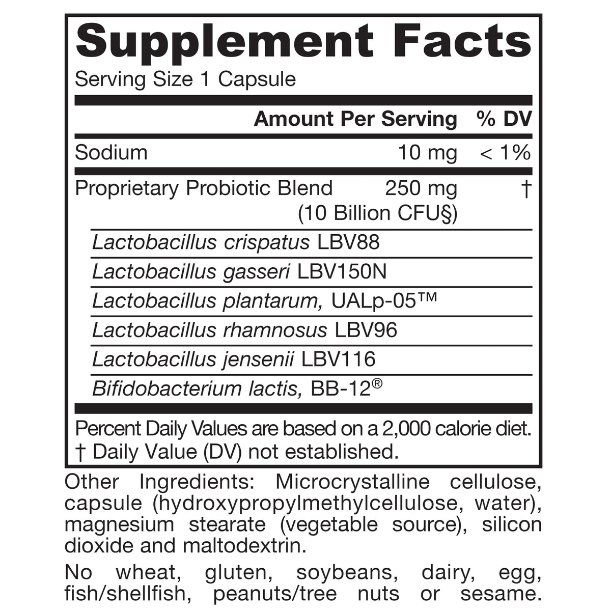 Flacon de Jarrow Formulas Fem-Dophilus avec des capsules à côté