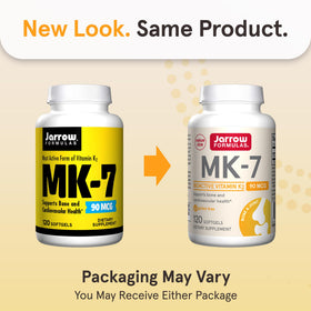 Flacon de Jarrow Formulas MK-7 90 mcg avec étiquette
