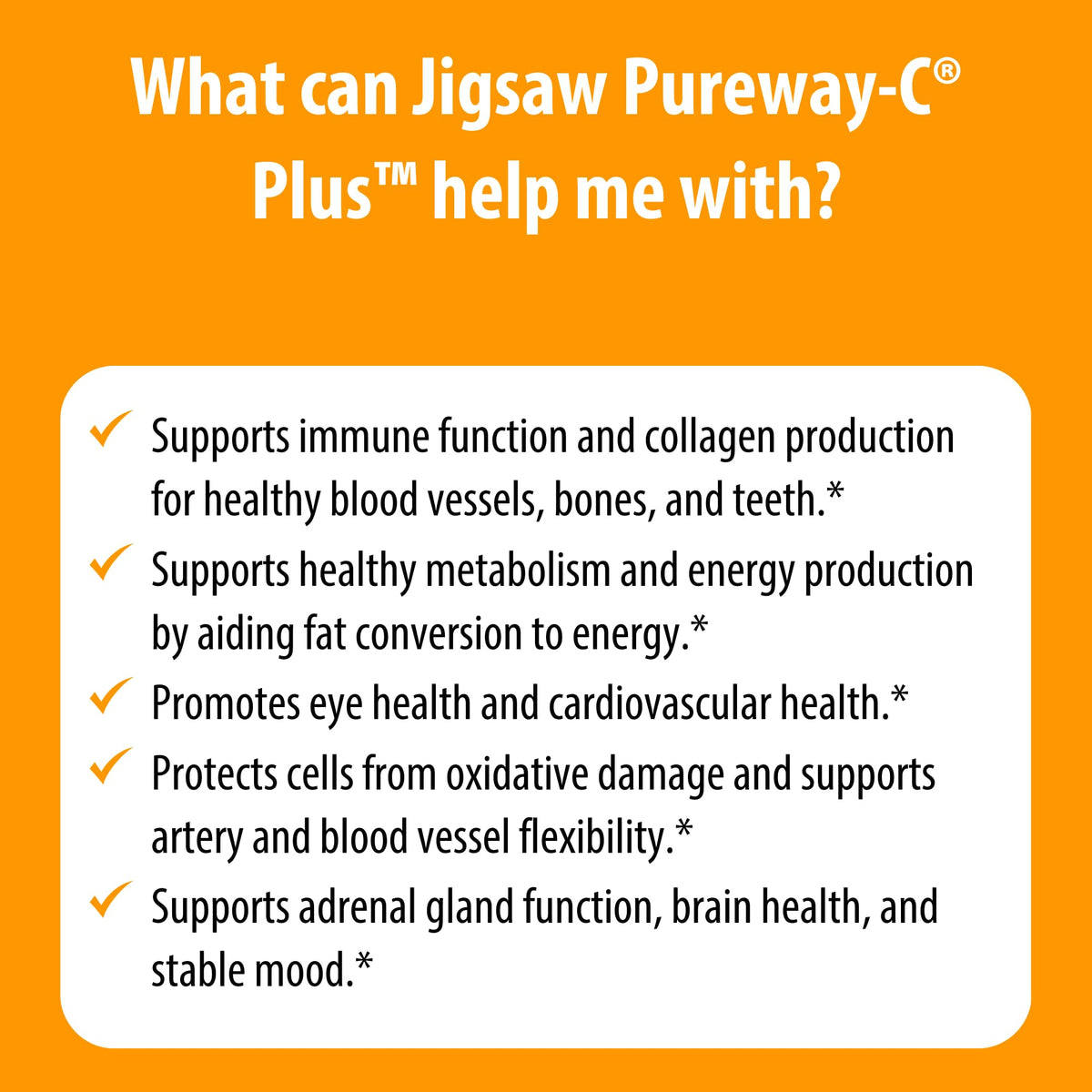 Flacon de Jigsaw Health Pureway-C Plus avec étiquette visible
