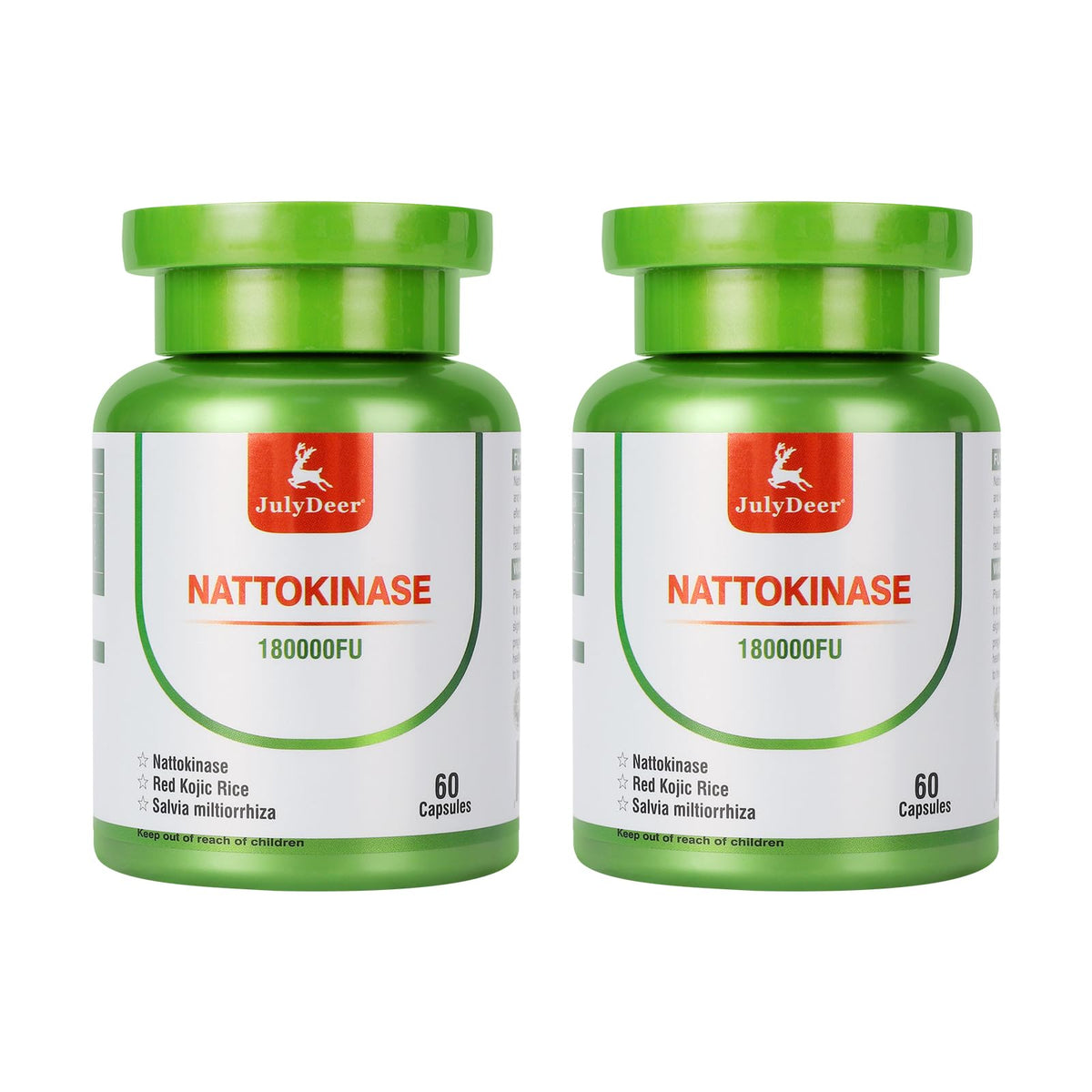 Flacon de JulyDeer Nattokinase 6 000 FU vue de face