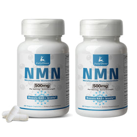 Flacon de JulyDeer NMN 500mg contenant 60 capsules végétales
