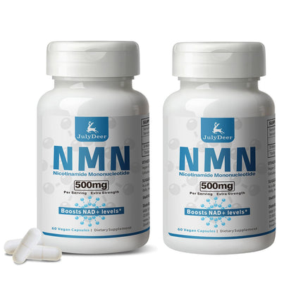 Flacon de JulyDeer NMN 500mg contenant 60 capsules végétales