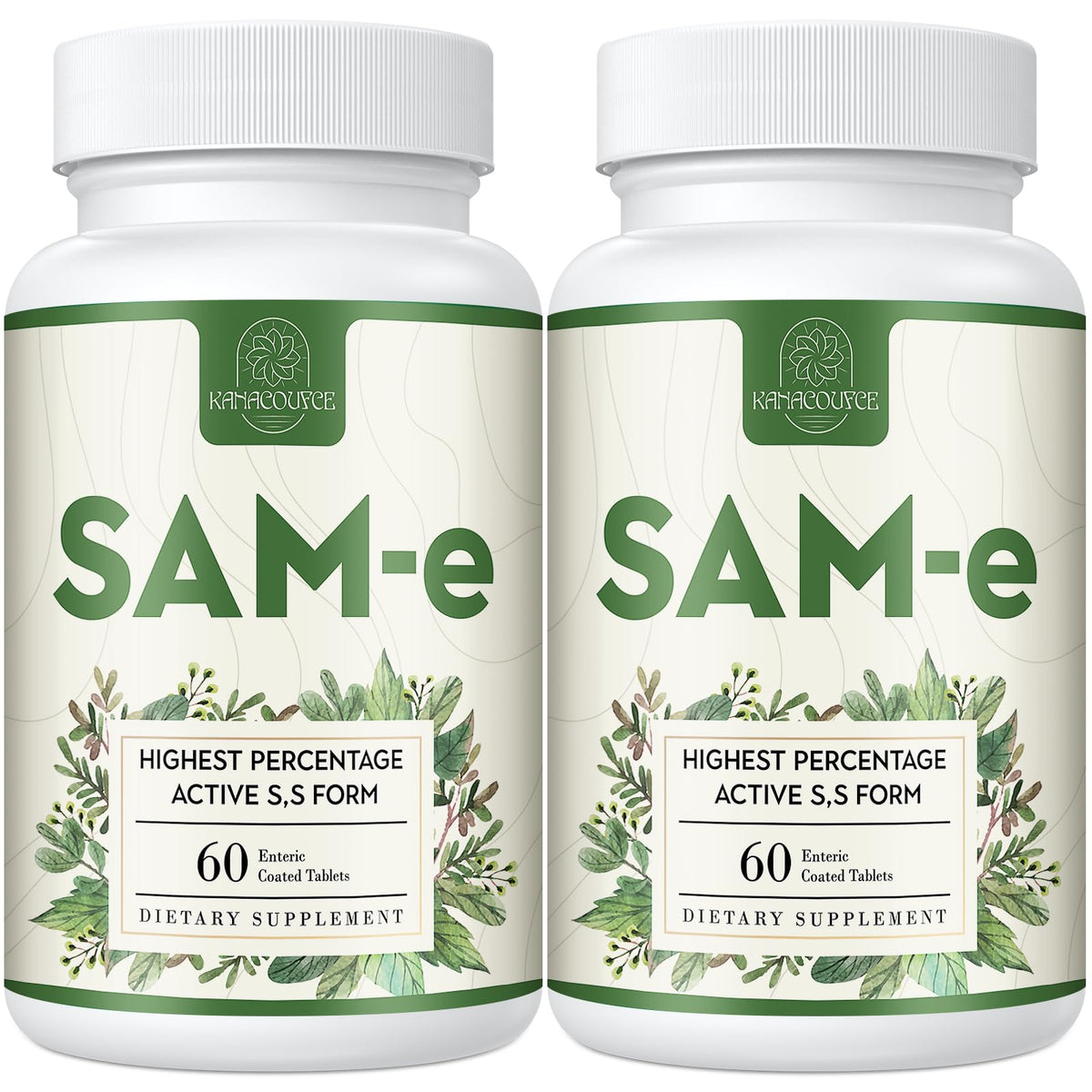 Flacon de Kanacoufce SAM-e 1100mg vue de face avec étiquette