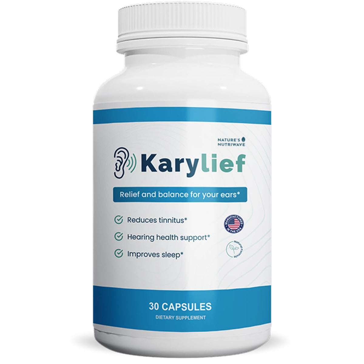 Flacon de Karylief contenant 30 capsules de magnésium, ALA et curcuma