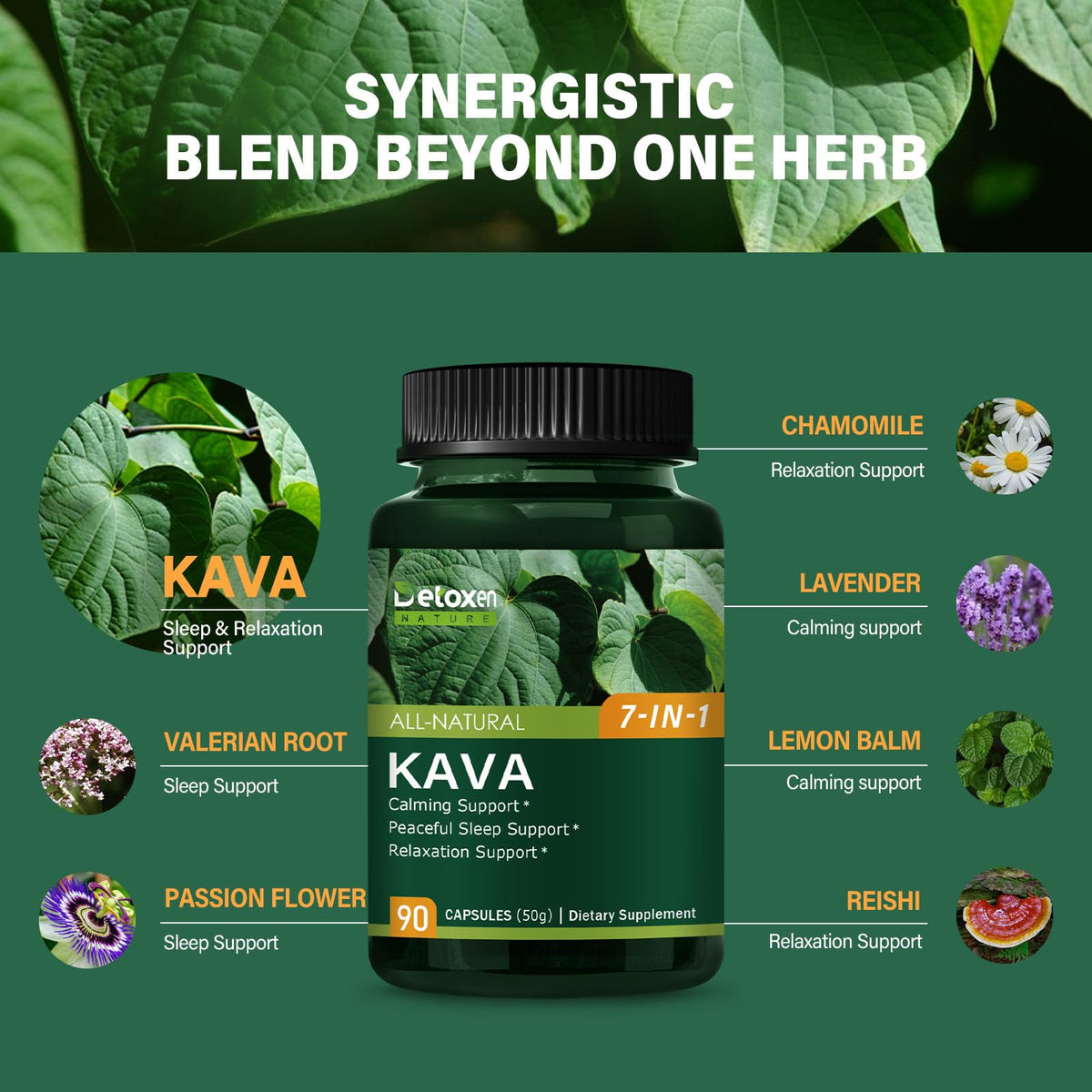 Flacon de Kava Kava avec étiquette