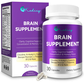 Flacon de Kedicy Compléments Alimentaires Cerveau 11 en 1 30 Capsules
