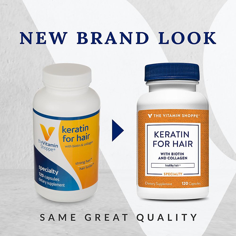 Flacon de Keratin avec Biotine et Collagène de The Vitamin Shoppe