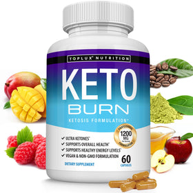 Flacon de Keto Burn Toplux 1200 Mg contenant 60 capsules