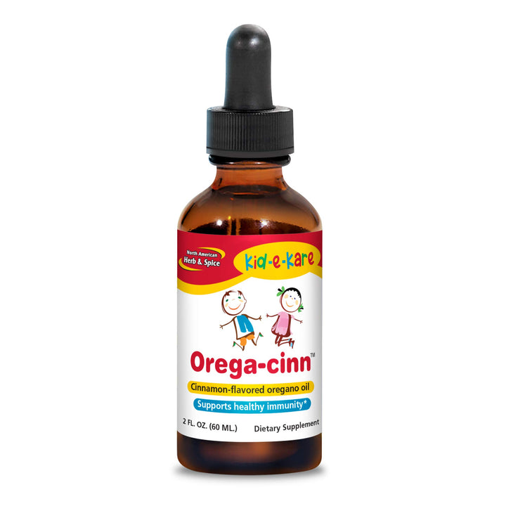 Flacon de Kid.e.Kare Orega-Cinn 2 fl oz avec étiquette de saveur cannelle