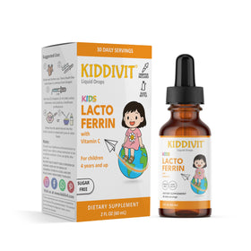 Flacon de Kiddivit Lactoferrin Gouttes Liquides Enfants 60 mL
