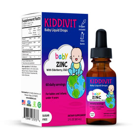 Flacon de Kiddivit Zinc Liquide 60 ml avec compte-gouttes