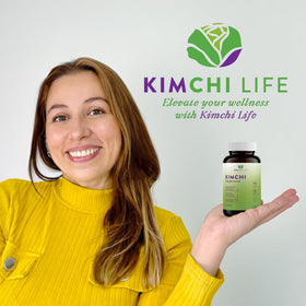 Flacon de Kimchi Life sur un fond de cuisine