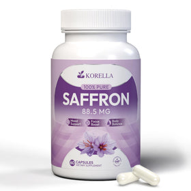 Flacon de KORELLA Complément Alimentaire Safran 88,5 mg avec 60 capsules