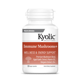 Flacon de Kyolic daily wellness Mushrooms+ 120 capsules vue avant