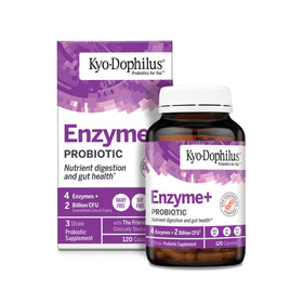 Flacon de Kyolic Kyo-Dophilus Enzymes+ 120 capsules vue de face