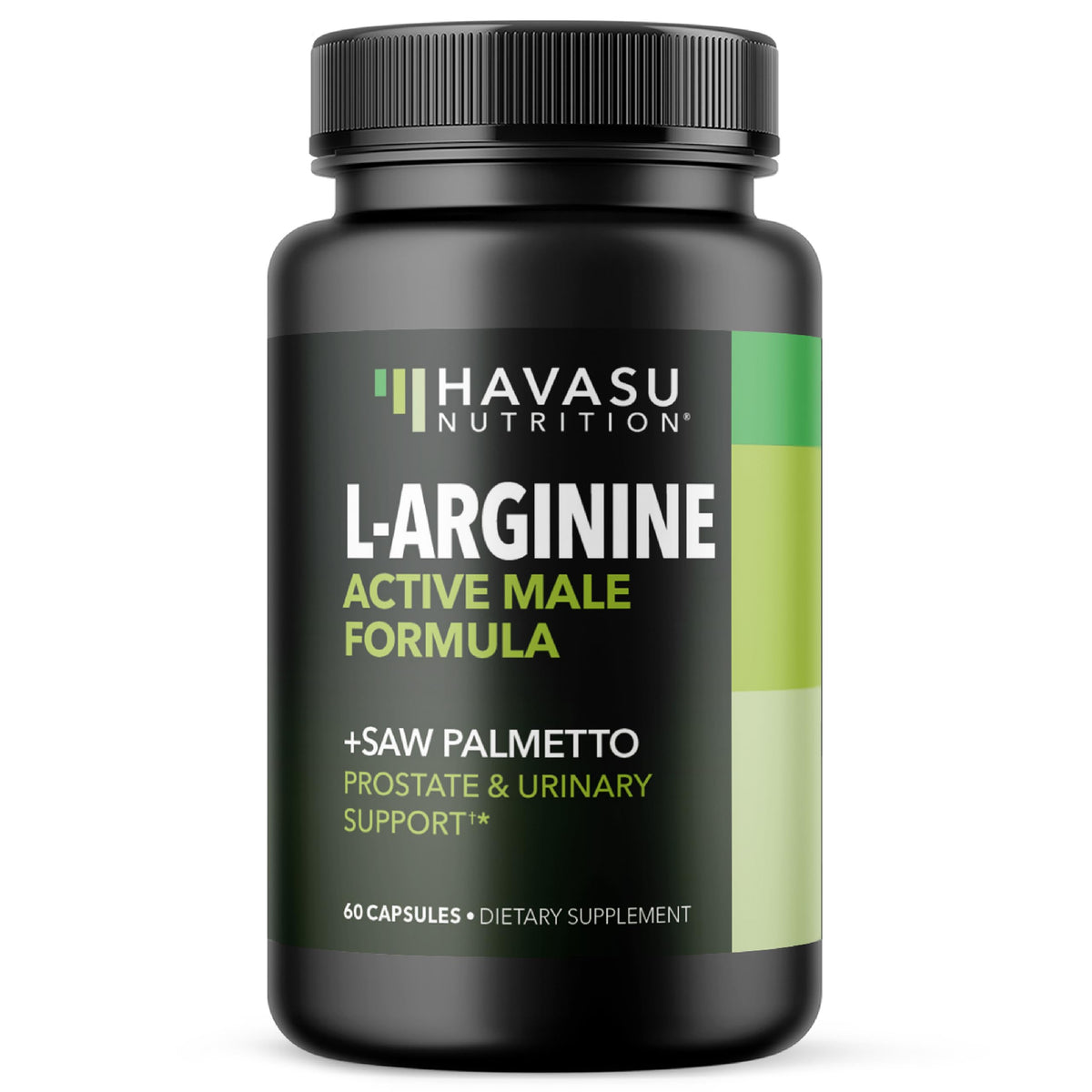 Flacon de L-Arginine avec Saw Palmetto HAVASU NUTRITION vue de face