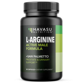 Flacon de L-Arginine avec Saw Palmetto HAVASU NUTRITION vue de face