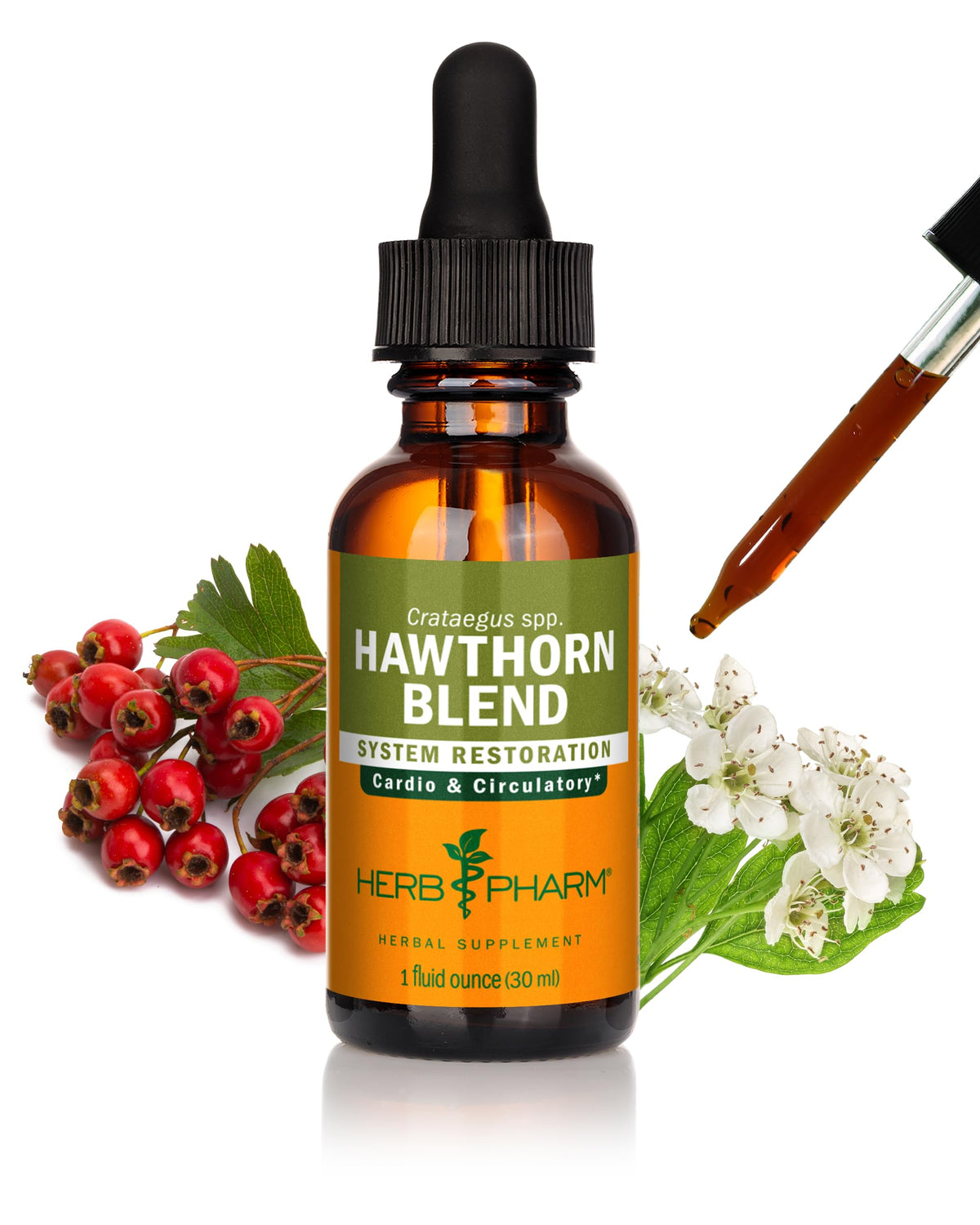 Flacon de l'extrait liquide de Aubépine Herb Pharm 30 ml