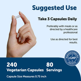 Flacon de L-Glutamine+ Advanced avec capsules à côté