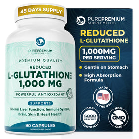 Flacon de L-Glutathione PurePremium 1000mg vue de face