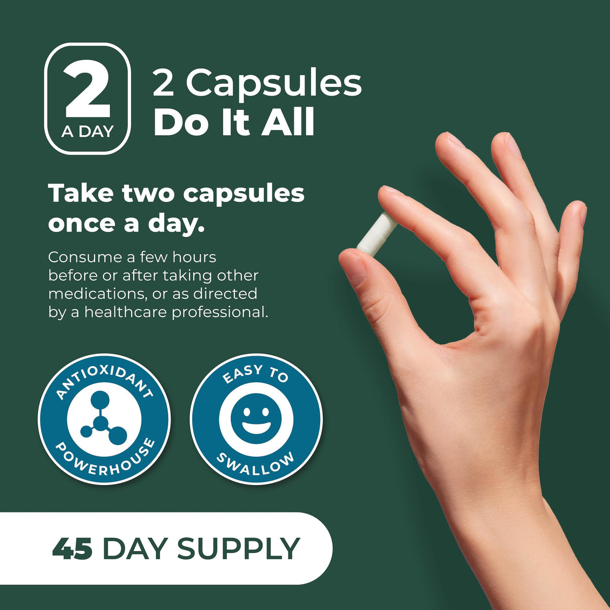 Flacon de L-Glutathione PurePremium ouvert avec capsules visibles