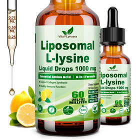 Flacon de L-Lysine 1000mg Vita PLynxera vue de face