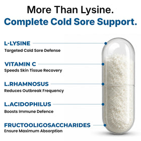 Flacon de L-Lysine Clear Probiotics avec étiquette visible