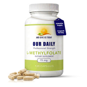 Flacon de L-Méthylfolate 15mg avec 120 capsules