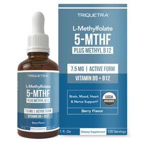 Flacon de L Methylfolate 7,5 mg Triquetra Health avec bouchon