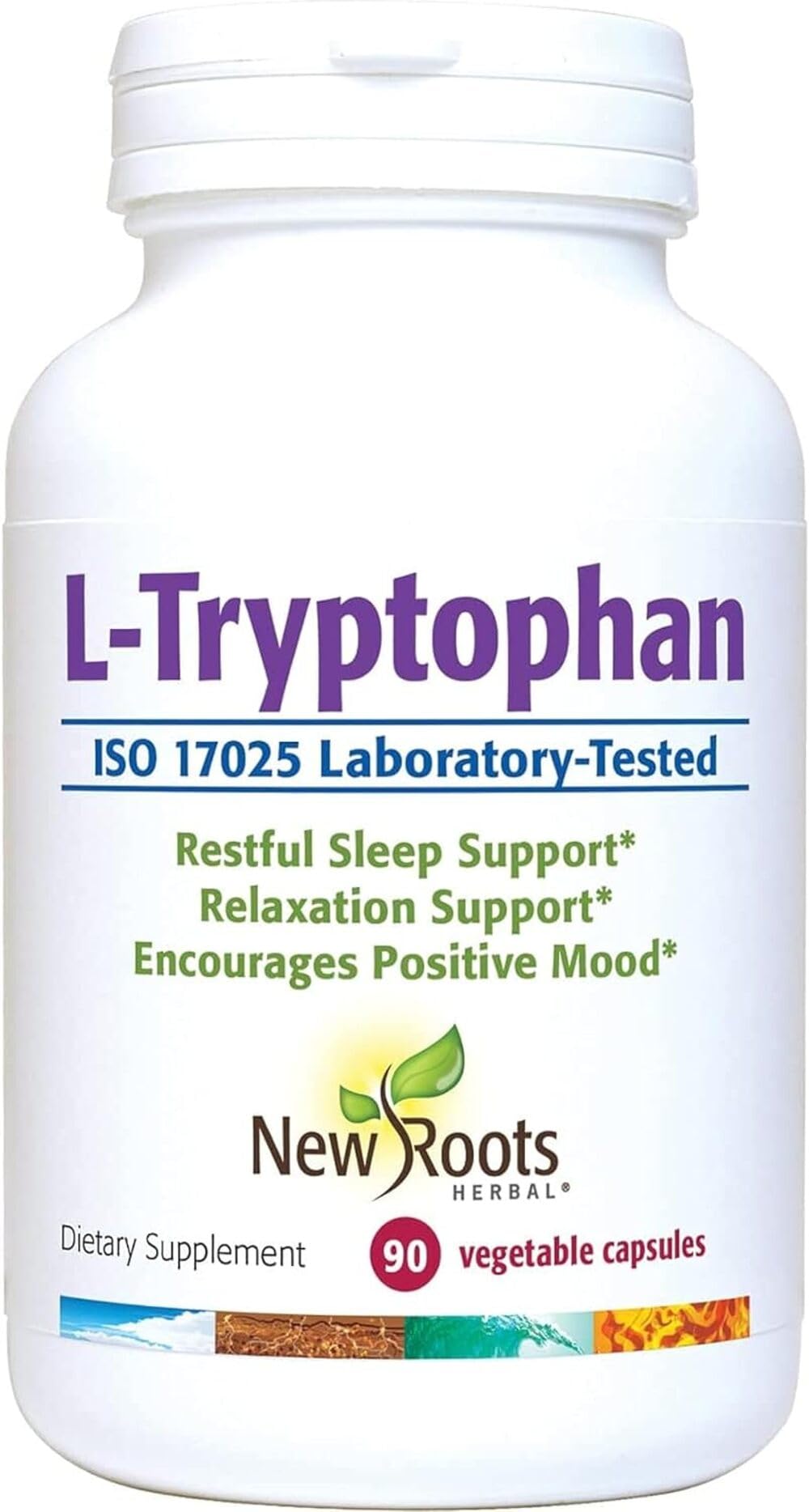 Flacon de L-Tryptophan 220mg NEW ROOTS HERBAL, 90 capsules
