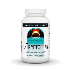 Flacon de L-Tryptophan 500mg Source Naturals vue de face