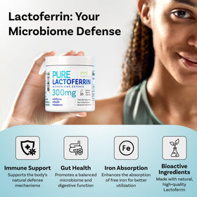 Flacon de lactoferrine MyImmunity avec capsules à l'intérieur