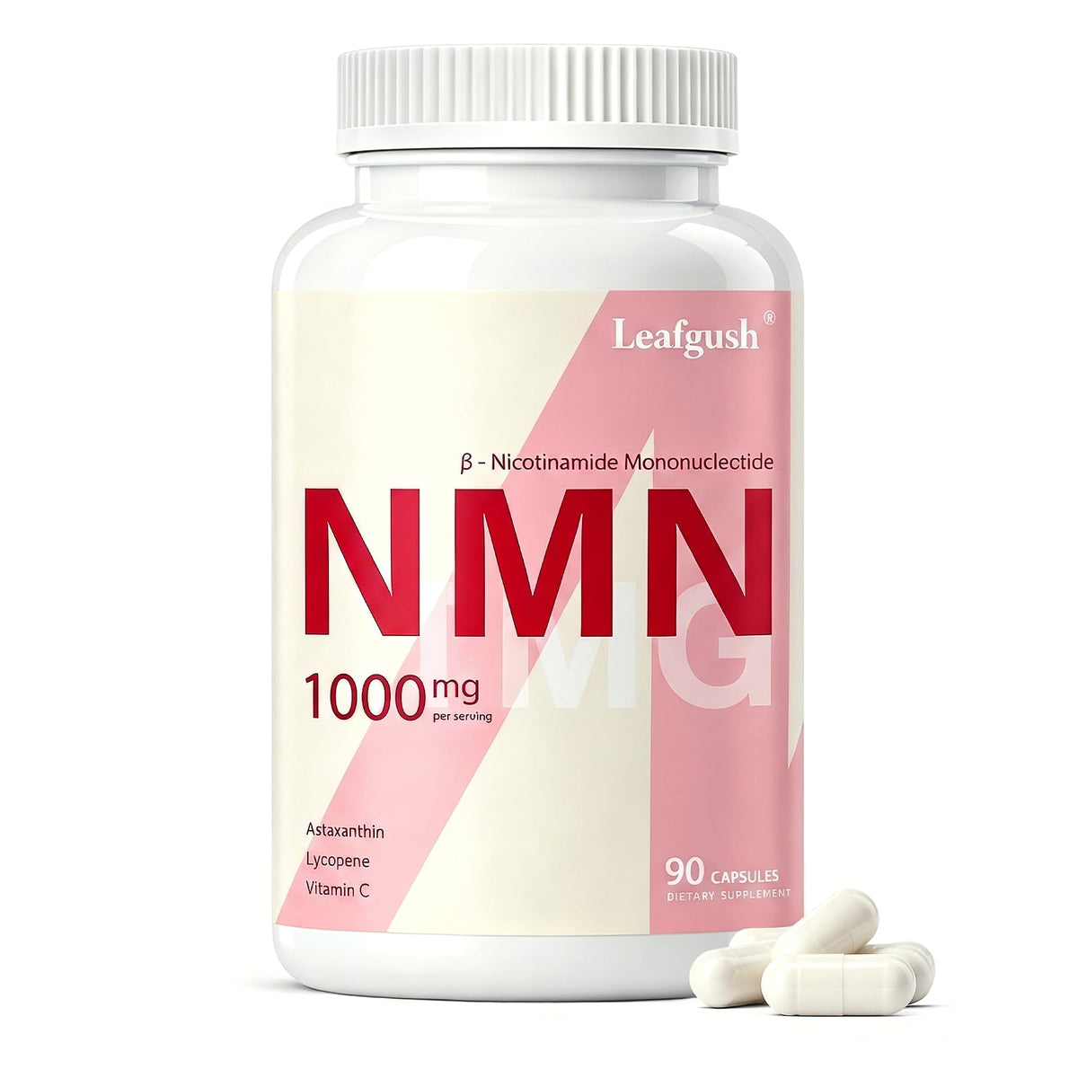 Flacon de Leafgush NMN 1000mg avec 120 capsules