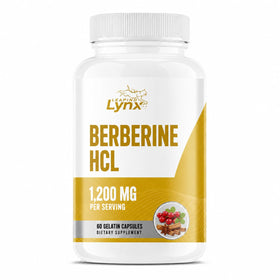 Flacon de Leaping Lynx Berbérine HCl 1200mg 60 capsules
