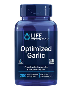 Flacon de Life Extension Ail Optimisé 200 capsules vue de face