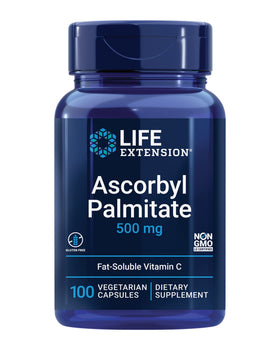 Flacon de Life Extension Ascorbyl Palmitate 500mg avec 100 capsules