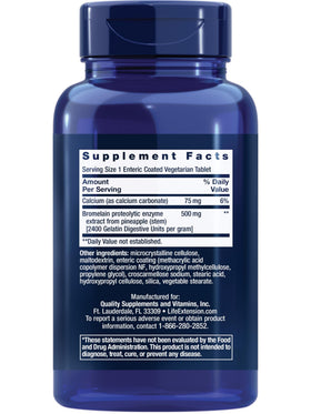 Flacon de Life Extension Broméline Spécialement Enrobée 500 mg