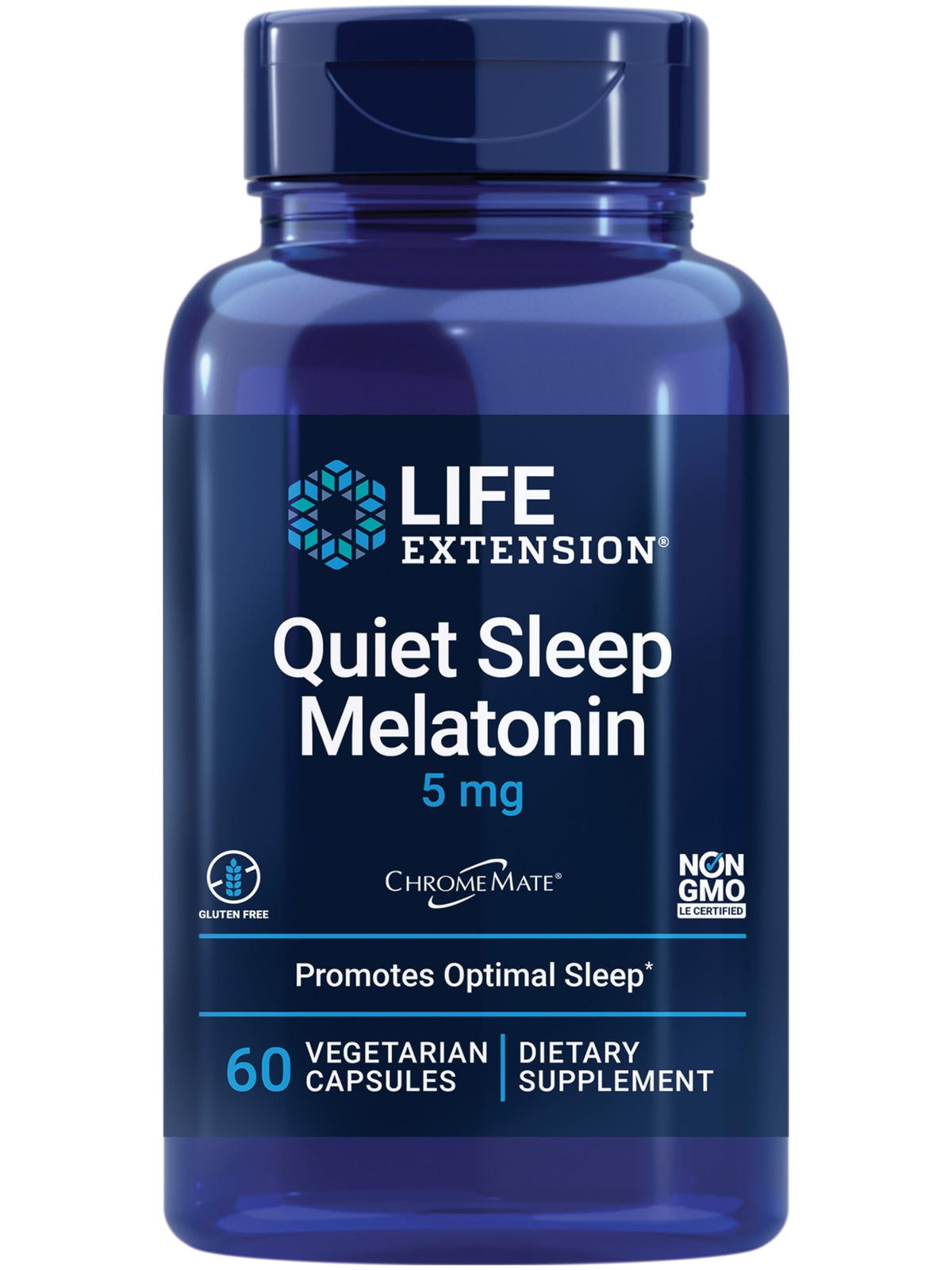 Flacon de Life Extension Complément Sommeil 5 mg, 60 capsules
