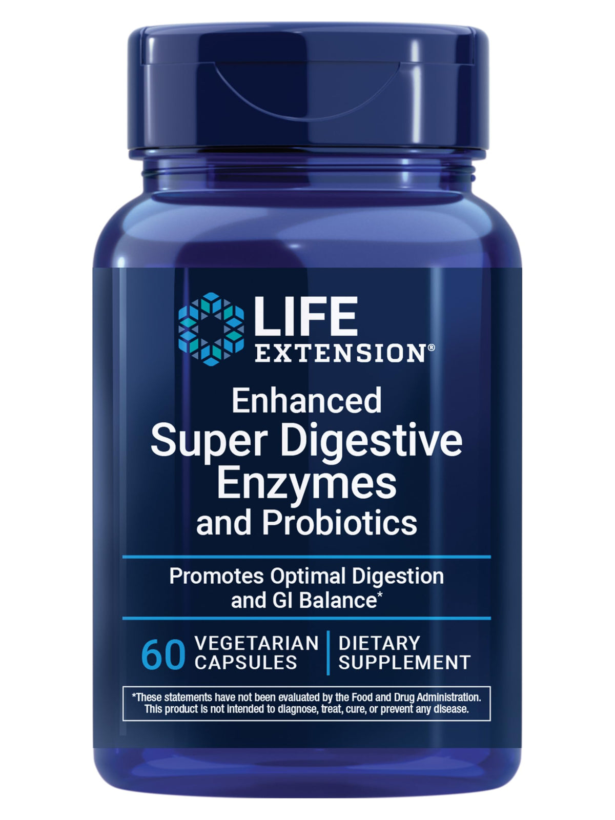 Flacon de Life Extension Compléments Alimentaires Multi-Enzymes 60 Capsules