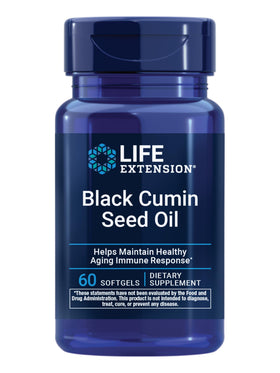 Flacon de Life Extension huile de graines de cumin noir 60 gélules