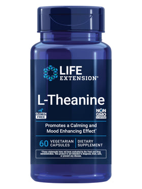 Flacon de Life Extension L-Theanine 200 mg, 60 capsules