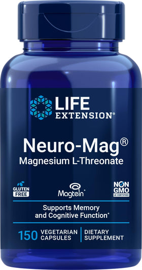 Flacon de Life Extension Neuro-Mag 150 capsules végétariennes