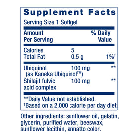 Flacon de Life Extension Super Ubiquinol CoQ10 avec étiquette